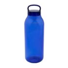 A blue reusable water bottle with a handle, shown on a white background.
