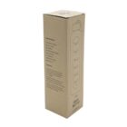 A cardboard box with an illustration of a bottle on one side. The box lists product features such as borosilicate glass, easy cleaning, and 600ml capacity. It is labeled Arlo Bottle at the base.