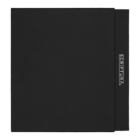 A black rectangular binder with the word SCRIPTURA in white lettering along the spine on the right side. The binder has a simple, minimalist design.