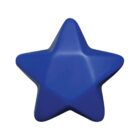 A 3D blue star with smooth, rounded edges, centered on a plain white background.