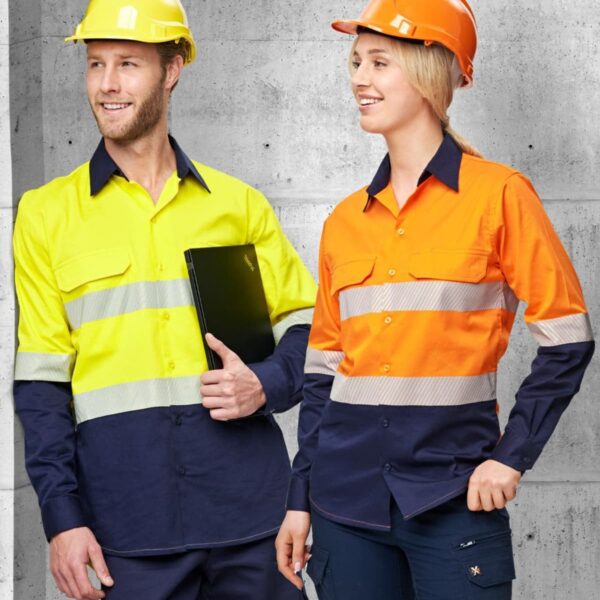 Hi-Vis Cool-Breeze Safety Long Sleeve Shirt (Segmented Tape)