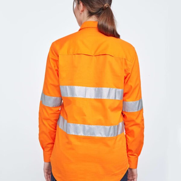Unisex Hi Vis Winter Closed Front Ls Shirt With Tape