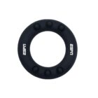 A black, circular resistance band with six evenly spaced grips around the edge. The ESPN logo is printed on opposite sides of the circle.