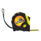 A black and yellow tape measure with a loop, featuring the Armor All logo on the side. The tape is partially extended, showing measurements.