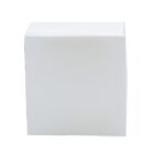 A plain white cardboard box with a smooth surface is displayed against a white background. The box is closed and has a slightly textured look, with subtle shadows outlining its edges.