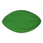 Green oval-shaped object resembling a smooth, stylized leaf with subtle grooves, centered on a white background.