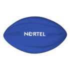 A blue, oval-shaped stress ball with the word NORTEL printed in white capital letters on its surface. The lettering includes a stylized globe design incorporated into the O.
