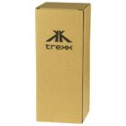 A tall, rectangular cardboard box with the black Trek logo printed on one side. The box is standing upright against a plain white background.