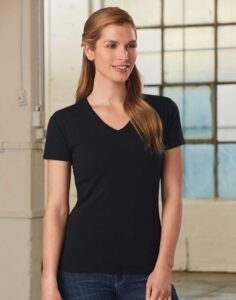 V Neck Promotional Ladies T Shirts
