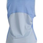Light blue sleeveless athletic shirt, shown from the back against a white background.