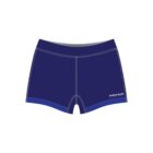 Illustration of dark blue swim trunks with visible stitching and the text PREM SUB on the lower right side. The background is plain white.