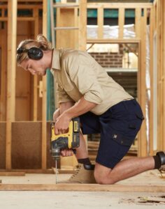 Mens Stretch Cargo Work Shorts  Panel Treatments