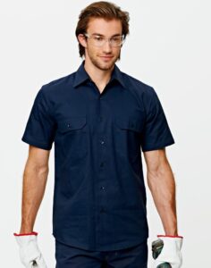 Cotton Short Sleeve Work Shirt