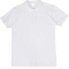 The Euro POLO is a plain white shirt featuring a collared neckline, short sleeves, and a three-button placket, shown laid flat on a white background.