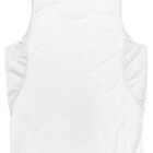 The Triumph Singlet is a white sleeveless athletic top with mesh side panels, elegantly shown from the back against a pristine white background.