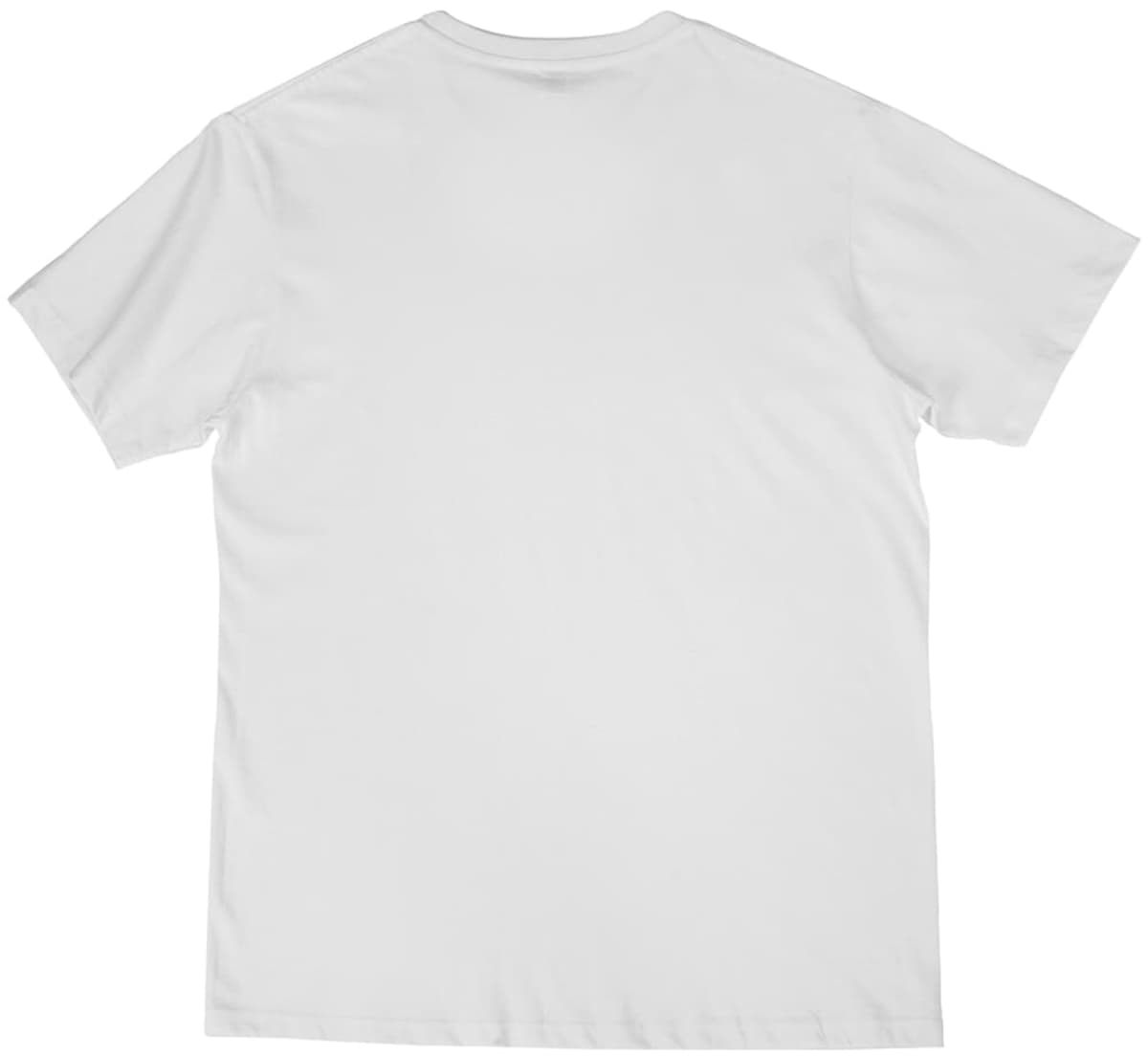 The image displays the back view of the Curl Tee, a plain white T-shirt. It has short sleeves and a round neckline, with no designs or logos visible.
