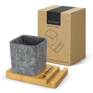 Bamboo & Felt Desk Organizers