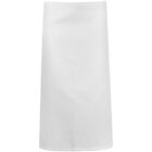 Plain white waist apron against a white background.