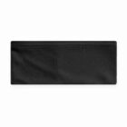A plain rectangular black pencil pouch with a zipper at the top.