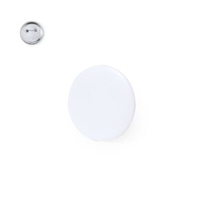 Plain White Button Pin