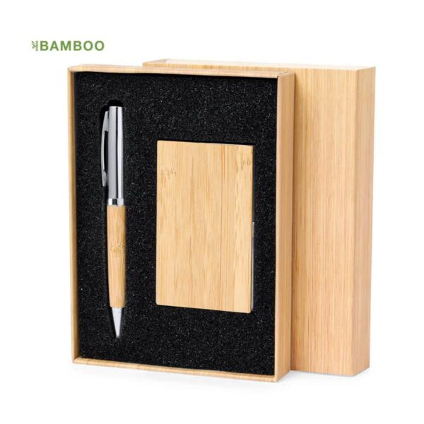 Bamboo Pen & Card Holder