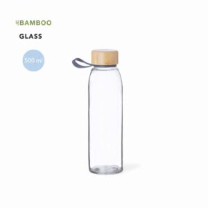 Bamboo Cap Glass Bottle