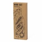 Brown box labeled Wine Set with illustrations of wine tools on the front.