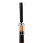 Brown and black eyeliner pen with a clear plastic cap, shown with the cap removed.