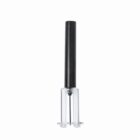 Black and clear plastic wine bottle air pump opener on a white background.