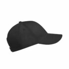 Black baseball cap shown from the side on a white background.