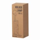 Brown cardboard box labeled Holder Lamp with a simple lamp illustration on the front.