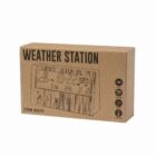 Brown box labeled Weather Station with an illustration of a digital weather display.