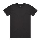 Plain black short-sleeve t-shirt displayed on a white background.