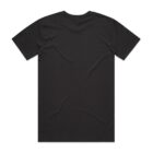 Black short-sleeve t-shirt shown from the back on a plain white background.