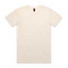 Plain off-white short-sleeve t-shirt displayed on a white background.