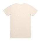 Plain off-white t-shirt shown from the back, laid flat on a white background.