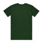 A plain dark green short-sleeve T-shirt shown from the back.
