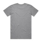 Plain gray short-sleeve t-shirt shown from the back on a white background.