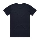 Plain black short-sleeve t-shirt shown from the back on a white background.