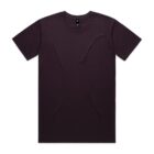 Plain black short-sleeved t-shirt laid flat on a white background.