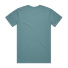 Plain teal short-sleeve t-shirt shown from the back on a white background.