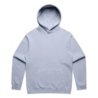 Light gray hooded sweatshirt with a front pocket, laid flat on a white background.