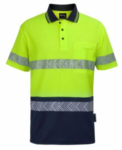 Hi Vis (D+N) Breathable Segmented Tape Polo