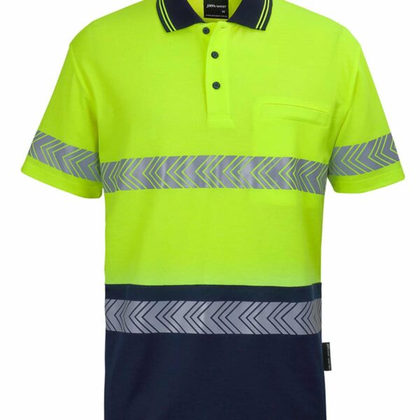 Hi Vis (D+N) Breathable Segmented Tape Polo