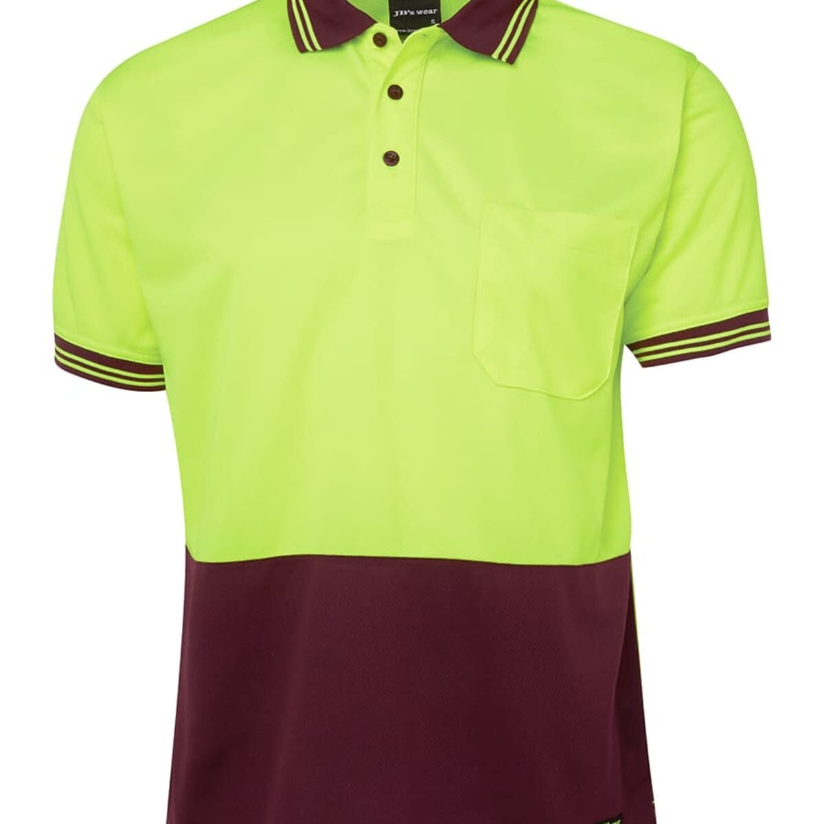 Lime-maroon