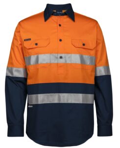 Hi Vis (D+N) Front Secure 150g Work Shirt