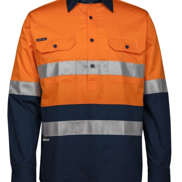 Hi Vis (D+N) Front Secure 150g Work Shirt