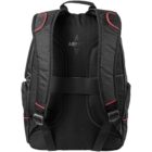 Black backpack with red trim, padded straps, and AIRPASS logo on the back panel.