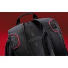 Black backpack with AIRPASS branding and red accents on black shoulder straps.