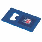 Blue NFL card-shaped bottle opener with the NFL logo on one side.